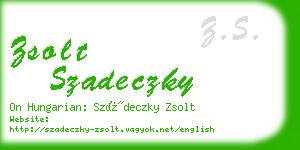 zsolt szadeczky business card